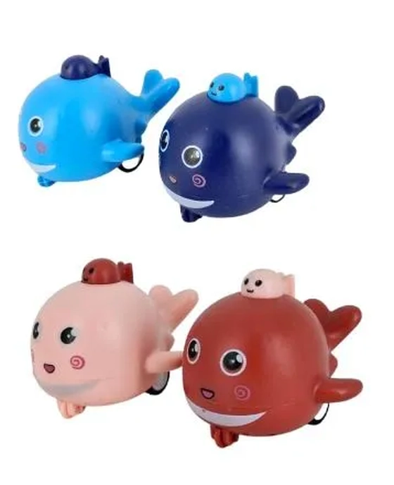 TK-AB8977 BALEIA C/ FILHOTE A FRICCAO 8CM