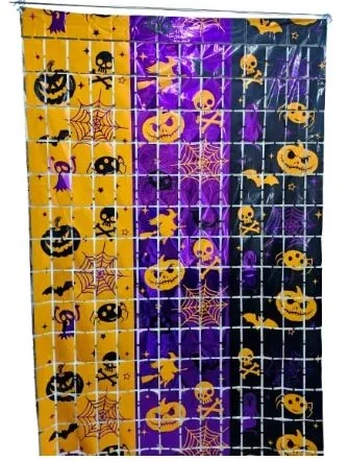 MOD-1046 ENFEITE CORTINA SHIMMER DECORATIVA HALLOWEEN