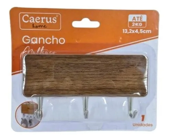 CRS-2320 SUPORTE C/03 GANCHOS MULTIUSO DE METAL