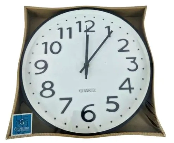 DRP012 RELOGIO DE PAREDE PLASTICO/VIDRO 29CM