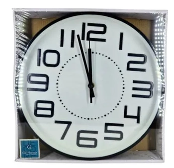 DRP013 RELOGIO DE PAREDE PLASTICO/VIDRO 29CM