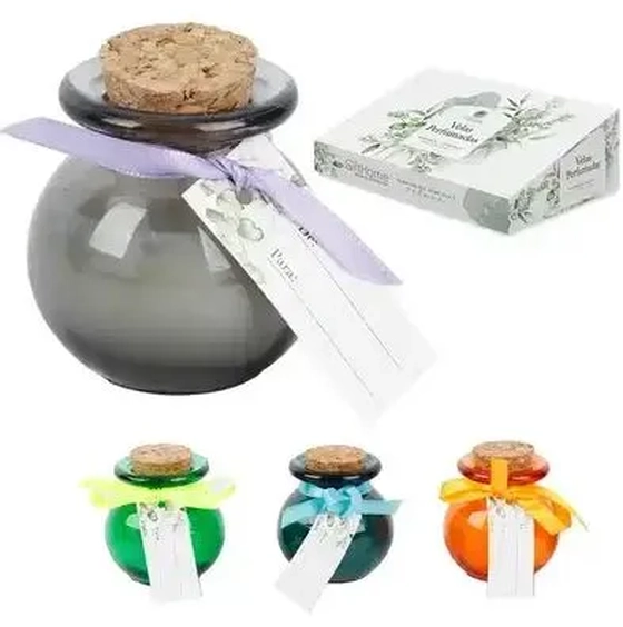 DAM255 VELA PERFUMADA PARAFINA SUP VIDRO 5X6CM