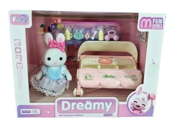 GK2996 COELHINHA C/ CARRINHO 19X10X14CM