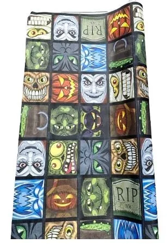 PRD00563 TNT ESTAMPADO MONSTRO DE HALLOWEEN 1,40 M X 25 M