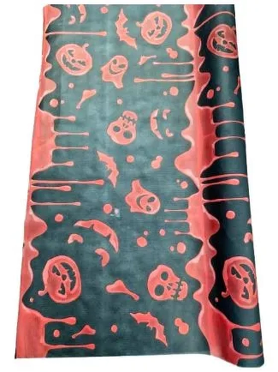PRD00640 TNT ESTAMPADO SANGUE HALLOWEEN FD PRETO 1,40 M X 25