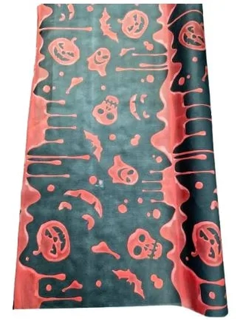 PRD00640 TNT ESTAMPADO SANGUE HALLOWEEN FD PRETO 1,40 M X 25