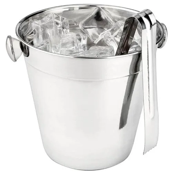 GU5693 BALDE PARA GELO INOX C/PEGADOR 900ML