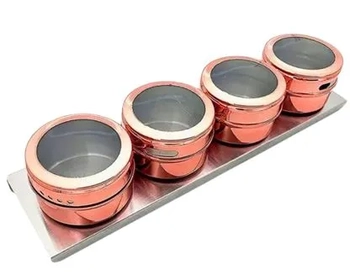 4397 CJ 4 PORTA CONDIMENTOS INOX MAGNETICO