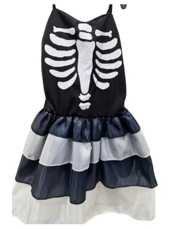 903/GG VESTIDO INFANTIIL MENINA ESQUELETO