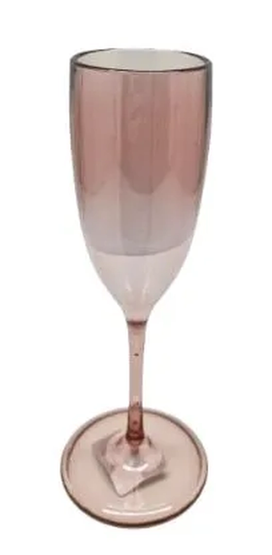 AP-1007ROT TAÇA CHAMPANHE GLAMOUR ROSE TRANSLUCIDO