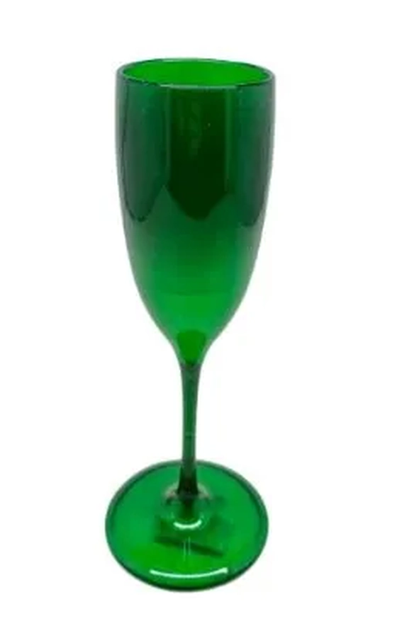 1007VDE TAÇA CHAMPANHE GLAMOUR VERDE ESCURO