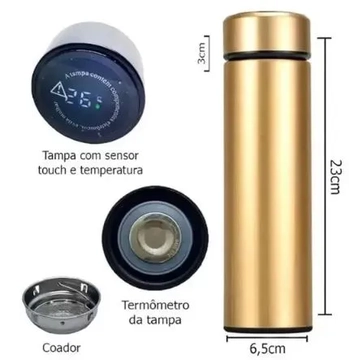 WX11385 GARRAFA TERMICA C/SENSOR DIGITAL 500ML