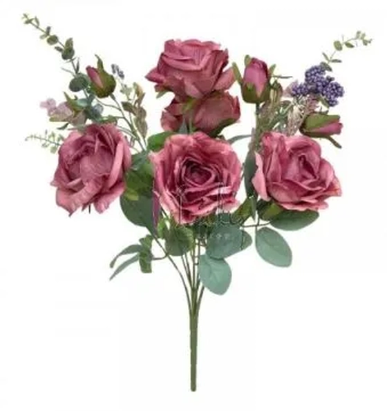 FG-0031RX BUQUE ROSA COM EUCALIPTO - ROXO