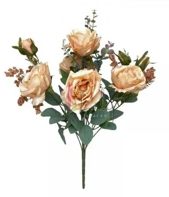 FG-0031CR BUQUE ROSA COM EUCALIPTO - CREME