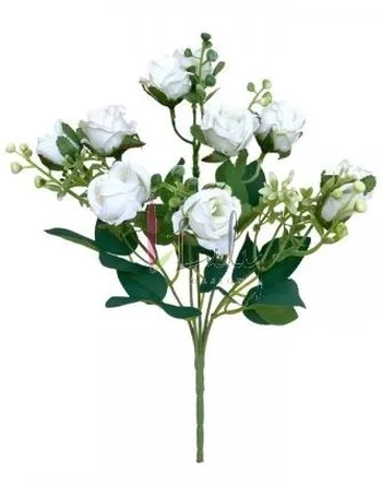 AQ-0051BR BUQUE DE ROSA FECHADA - BRANCO