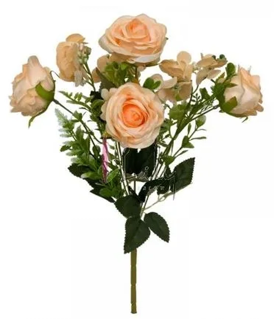 CR-0114AM BUQUE DE ROSA E HORTENSIA-AMARELO