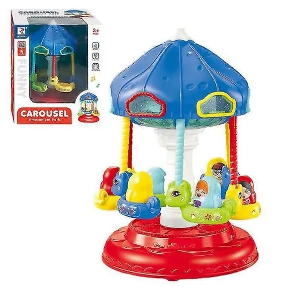 TK-AB0161 CARROSSEL UNICORNIO A PILHA 23X19X28CM