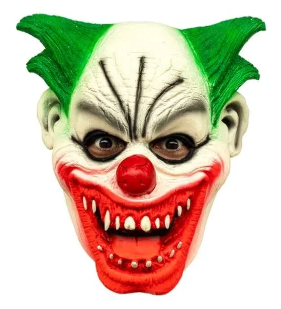 687 MASCARA LATEX PALHACO VERDE