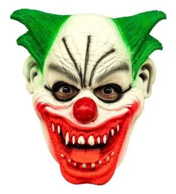 687 MASCARA LATEX PALHACO VERDE