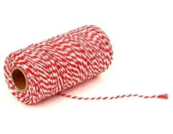 28333 BARBANTE ROLO 100M VERM/BCO