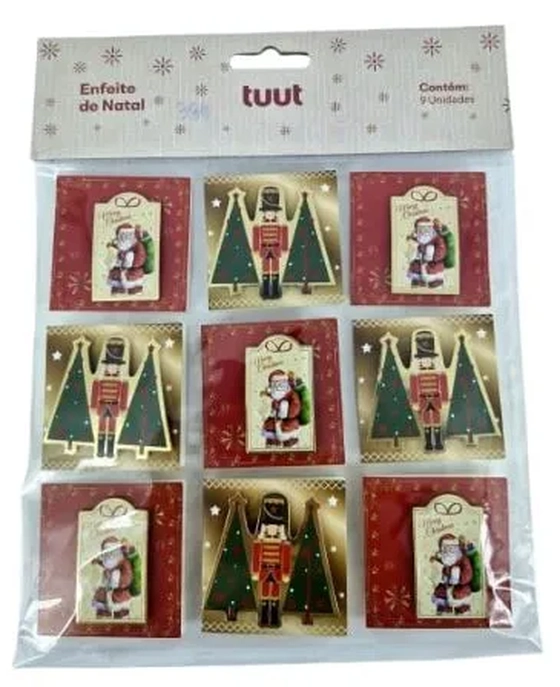 30442 CARTELA CARTOES NATAL D4 5X5CM C/09