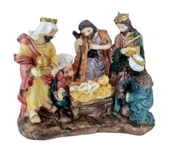 21341 PRESEPIO POLIRES 6FIG 13.5X7.5X10.5CM