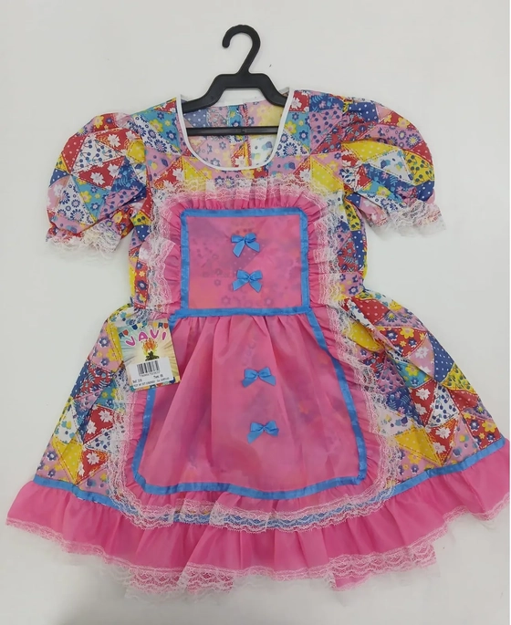 210 VESTIDO JUNINO JUVENIL TAM 12