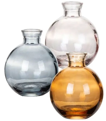 31897 MINI VASO DE VIDRO COLOR 7,5X7,5X9CM