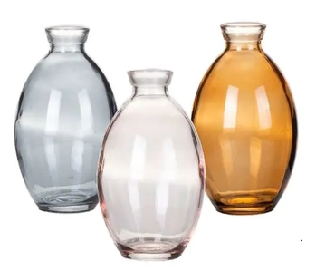 31896 MINI VASO DE VIDRO COLOR 6,8X6,8X12CM