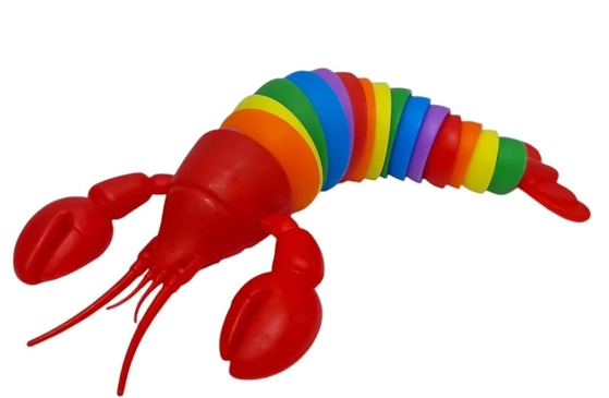 TK-AB8782 BRINQUEDO LAGOSTA COLORIDA A CORDA