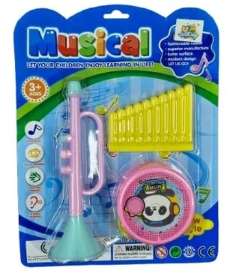 TK-AB4318 CONJUNTO MUSICAL DE PLASTICO C/3 PEÇAS