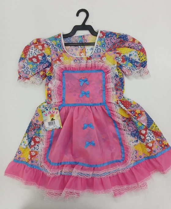 210 VESTIDO JUNINO JUVENIL TAM 14