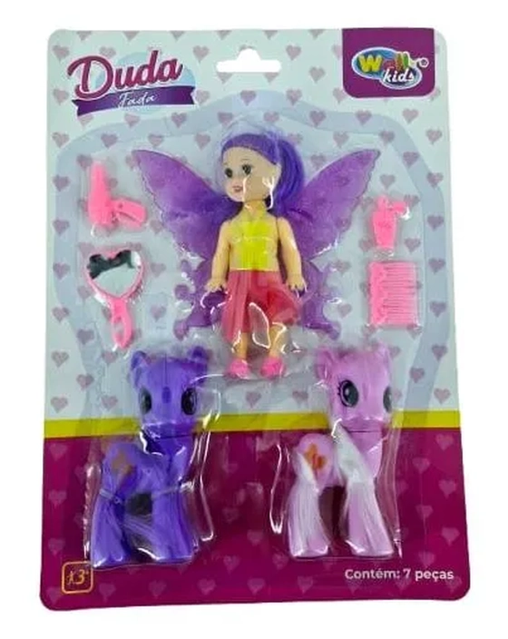 WB12352 BONECA DUDA FADA C/PONEIS DREAMS C/7 PEÇAS