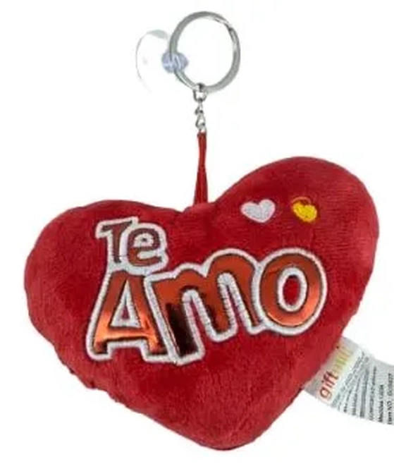 GU5827 CHAVEIRO CORACAO 12CM BORDADO METALIZADO