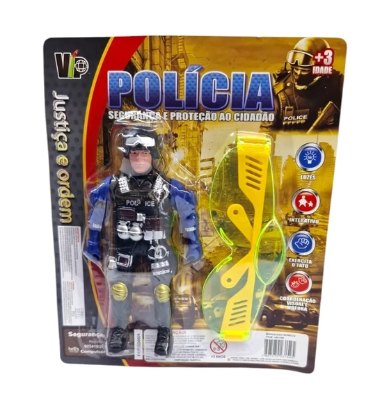 VB1054 BONECO POLICIAL C/ OCULOS
