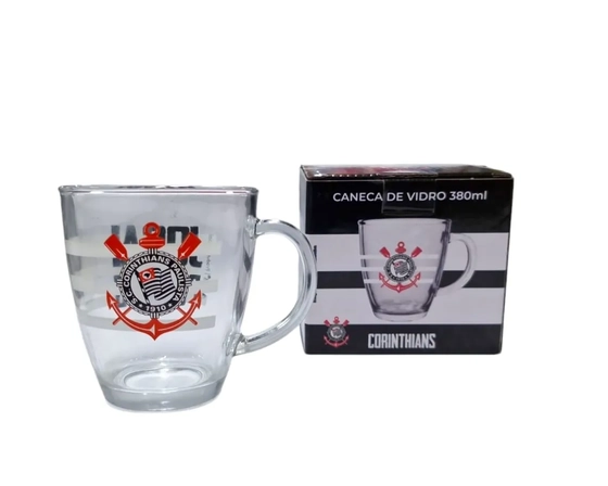 111139 CANECA DE VIDRO CONICA CORINTHIANS 380 ML -LICENCIADA
