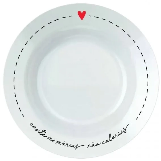 5543033 PRATO RASO LOVE VERMELHO CONTE MEMORIAS 26,5CM