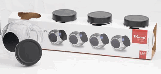 VDA06036 CJ DE PORTA COND DE VIDRO 4PCS