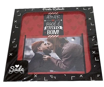 PR083 PORTA RETRATO 20X20 AMAR VOCE E MUITO BOM
