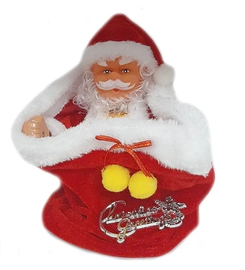 860372 PAPAI NOEL ELETRONICO 16CM C/PILHA