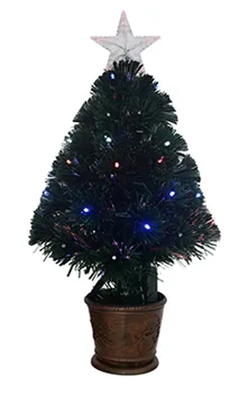 860397 ARVORE VERDE FIBRA OTICA VICTORIA C/LUZ 90CM 70G