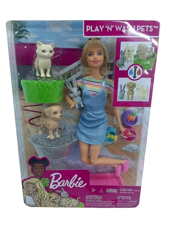 FXH11 BB BARBIE PLAY N WASH PETS