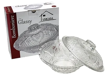 608793 BOMBONIERE DE VIDRO 17CM