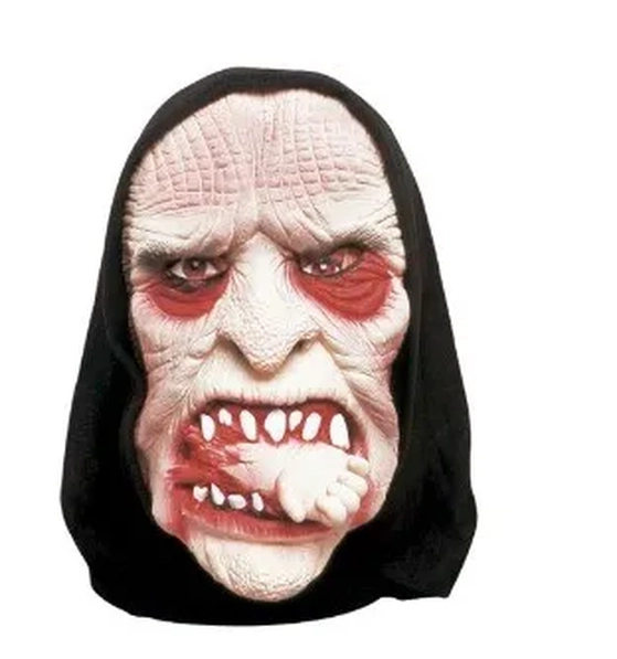 770 MASCARA LATEX C/CAPUZ BRUXA CANIBAL