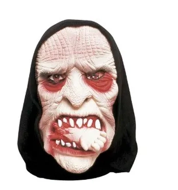 770 MASCARA LATEX C/CAPUZ BRUXA CANIBAL