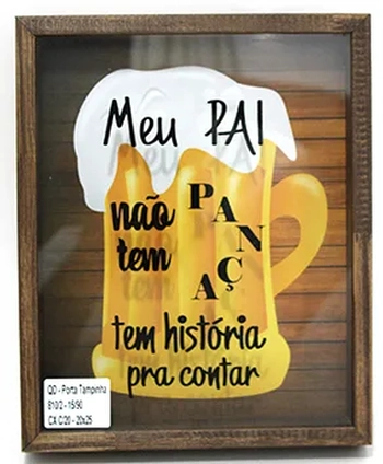 810/2 QUADRO PORTA TAMPINHA 20X25 PAI LUXO