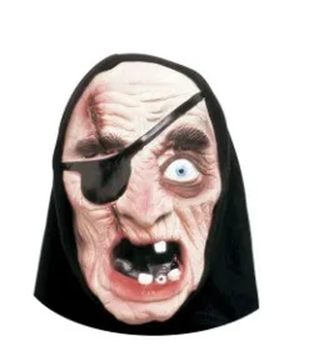 756 MASCARA LATEX C/CAPUZ PIRATA