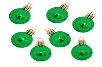 839649 BOLA DE NATAL LISA 3CM VERDE C/6