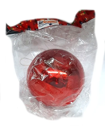839693 BOLA DE NATAL LISA 12CM VERMELHA C/1