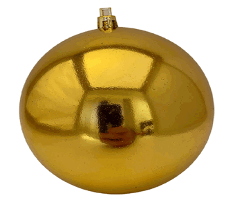 839694 BOLA DE NATAL LISA 12CM DOURADA C/1